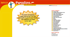 Desktop Screenshot of papertoys.com