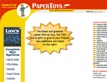Tablet Screenshot of papertoys.com